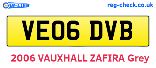 VE06DVB are the vehicle registration plates.