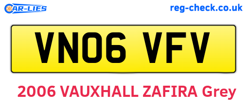 VN06VFV are the vehicle registration plates.