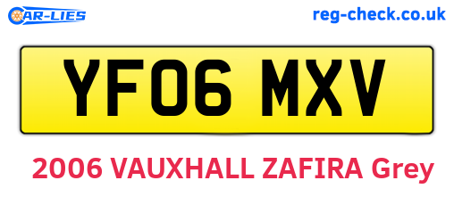 YF06MXV are the vehicle registration plates.