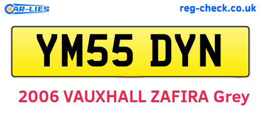 YM55DYN are the vehicle registration plates.