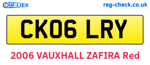 CK06LRY are the vehicle registration plates.