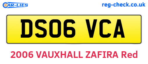 DS06VCA are the vehicle registration plates.