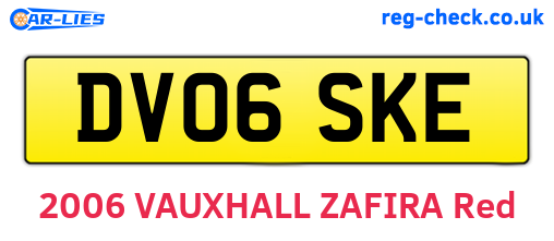DV06SKE are the vehicle registration plates.