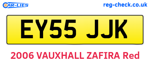 EY55JJK are the vehicle registration plates.