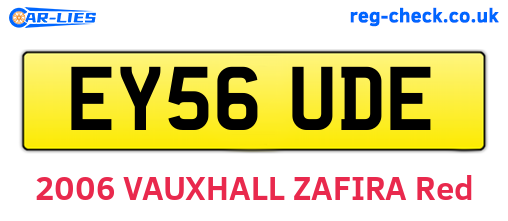 EY56UDE are the vehicle registration plates.