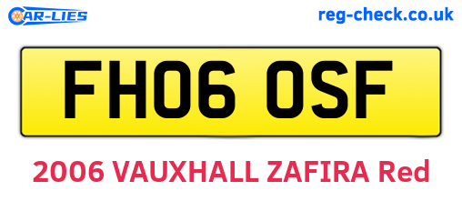 FH06OSF are the vehicle registration plates.