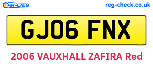 GJ06FNX are the vehicle registration plates.