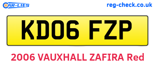 KD06FZP are the vehicle registration plates.