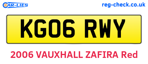 KG06RWY are the vehicle registration plates.