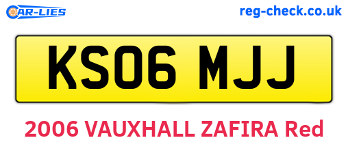 KS06MJJ are the vehicle registration plates.