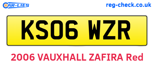 KS06WZR are the vehicle registration plates.