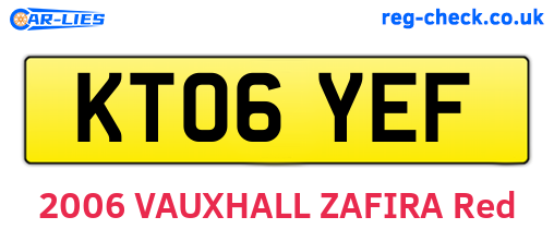 KT06YEF are the vehicle registration plates.