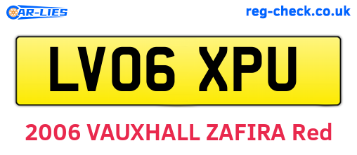 LV06XPU are the vehicle registration plates.