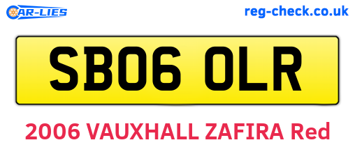 SB06OLR are the vehicle registration plates.