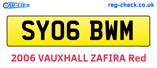 SY06BWM are the vehicle registration plates.