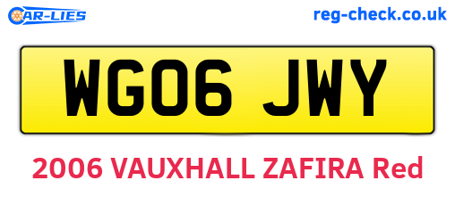 WG06JWY are the vehicle registration plates.