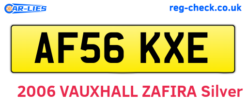 AF56KXE are the vehicle registration plates.