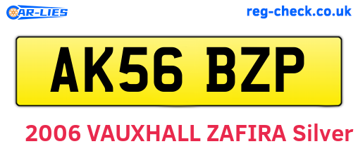 AK56BZP are the vehicle registration plates.