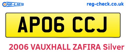 AP06CCJ are the vehicle registration plates.