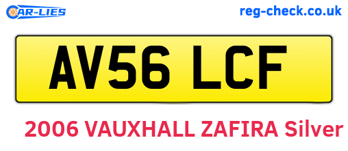 AV56LCF are the vehicle registration plates.