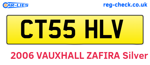 CT55HLV are the vehicle registration plates.