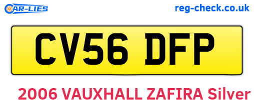 CV56DFP are the vehicle registration plates.