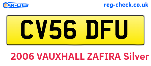 CV56DFU are the vehicle registration plates.