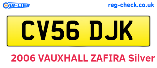 CV56DJK are the vehicle registration plates.