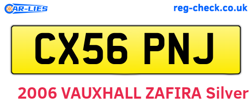 CX56PNJ are the vehicle registration plates.