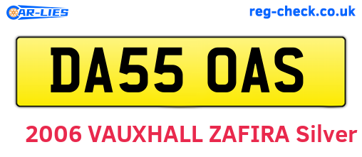 DA55OAS are the vehicle registration plates.
