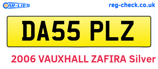 DA55PLZ are the vehicle registration plates.