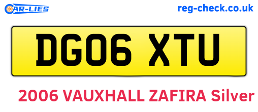 DG06XTU are the vehicle registration plates.