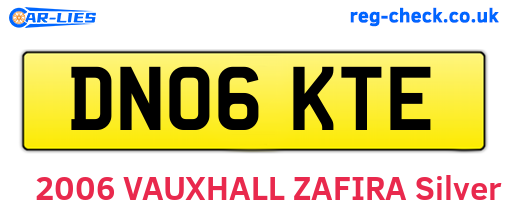 DN06KTE are the vehicle registration plates.