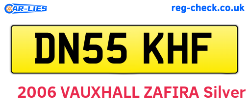 DN55KHF are the vehicle registration plates.