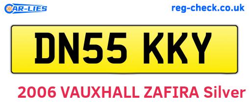 DN55KKY are the vehicle registration plates.