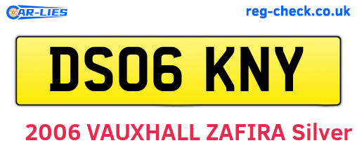 DS06KNY are the vehicle registration plates.