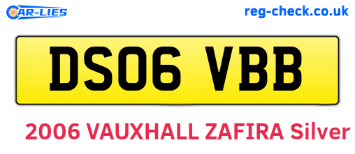 DS06VBB are the vehicle registration plates.