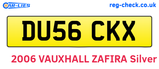 DU56CKX are the vehicle registration plates.