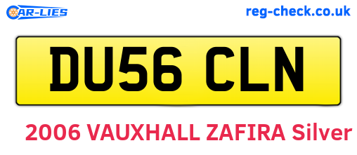 DU56CLN are the vehicle registration plates.