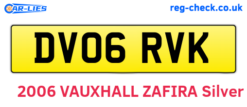 DV06RVK are the vehicle registration plates.