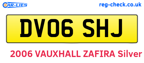 DV06SHJ are the vehicle registration plates.