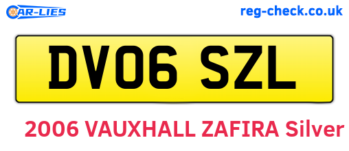 DV06SZL are the vehicle registration plates.