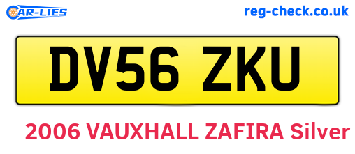 DV56ZKU are the vehicle registration plates.