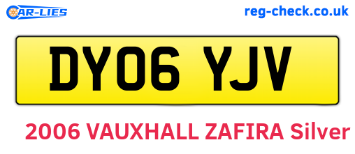 DY06YJV are the vehicle registration plates.