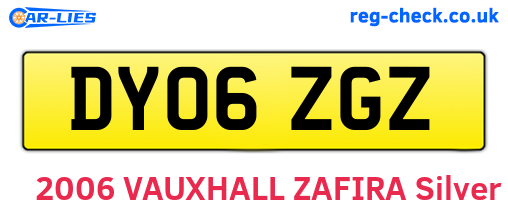 DY06ZGZ are the vehicle registration plates.