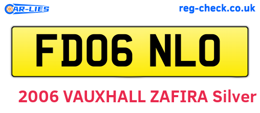 FD06NLO are the vehicle registration plates.