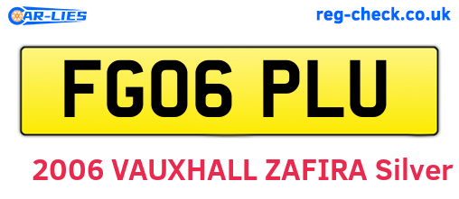 FG06PLU are the vehicle registration plates.