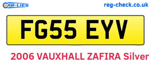 FG55EYV are the vehicle registration plates.