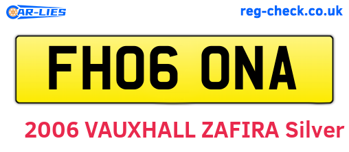 FH06ONA are the vehicle registration plates.
