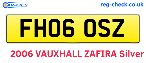 FH06OSZ are the vehicle registration plates.